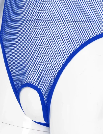 Sleeveless Fishnet Bodysuit with Open Crotch - Image 5