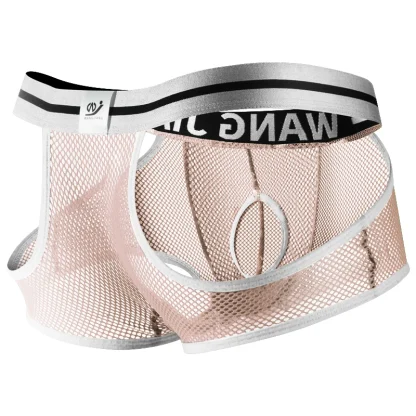 Mesh Boxer Brief with Side Cutout Decor - Image 12