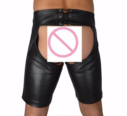 Faux Leather Short with Lace-up Detailing - Image 2