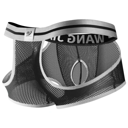 Mesh Boxer Brief with Side Cutout Decor - Image 6