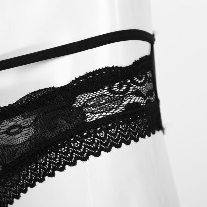 Crotchless Panty with Sheer Lace Detailing - Image 5