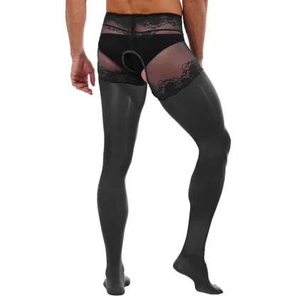 Open Crotch See-through Pantyhose - Image 2