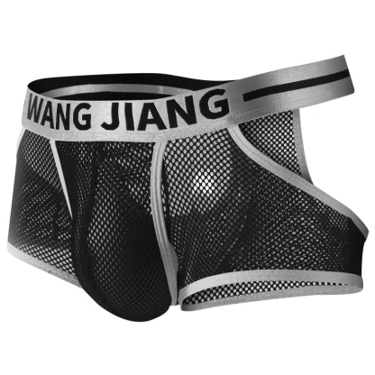 Mesh Boxer Brief with Side Cutout Decor - Image 5