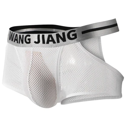 Mesh Boxer Brief with Side Cutout Decor - Image 13
