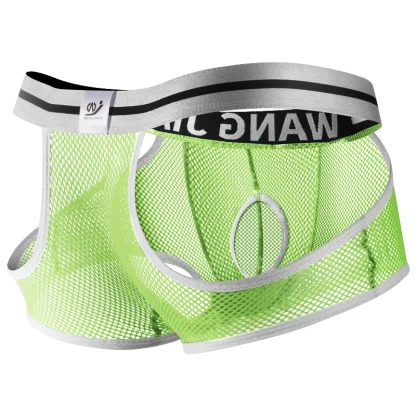 Mesh Boxer Brief with Side Cutout Decor - Image 10