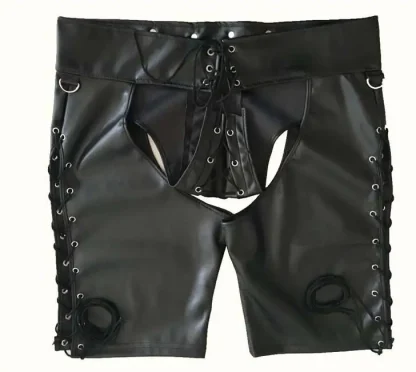 Faux Leather Short with Lace-up Detailing - Image 5