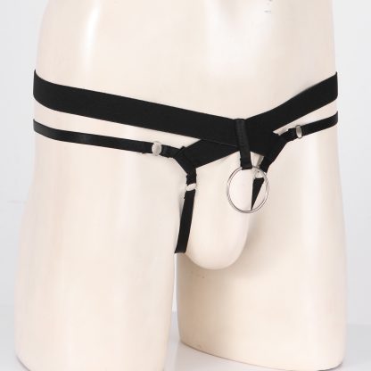 Open Crotch Jockstrap with Beaded Design - Image 5