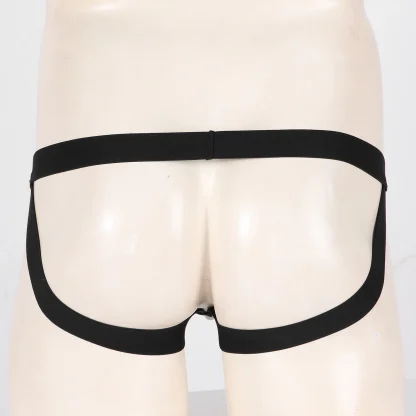 Open Crotch Jockstrap with Beaded Design - Image 4