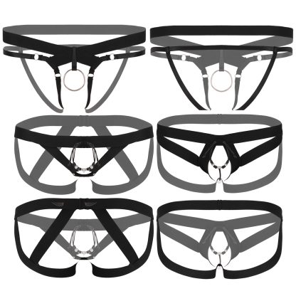 Open Crotch Jockstrap with Beaded Design - Image 13
