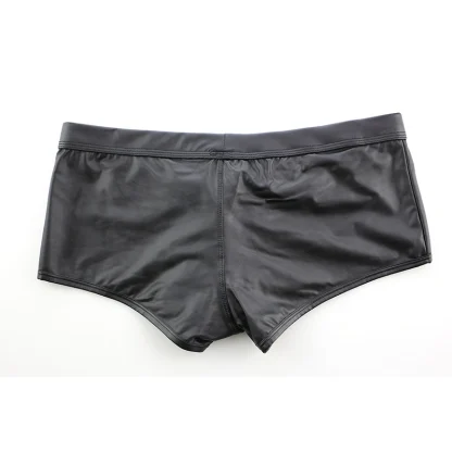 Black Boxer Brief with Snap Button Crotch - Image 4