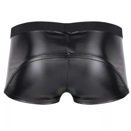 Black Boxer Brief with Zippered Crotch - Image 3