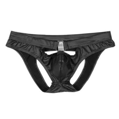 Seductive Black Jockstrap with Ring Decor - Image 3