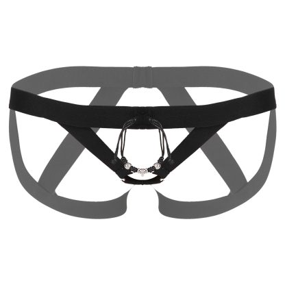 Open Crotch Jockstrap with Beaded Design - Image 11