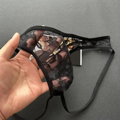 Sheer Lace Sexy Open Back Jockstrap - Image 4
