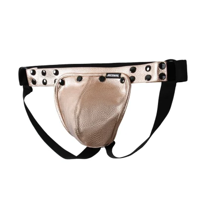 Faux Leather Jockstrap with Removable Codpiece - Image 13