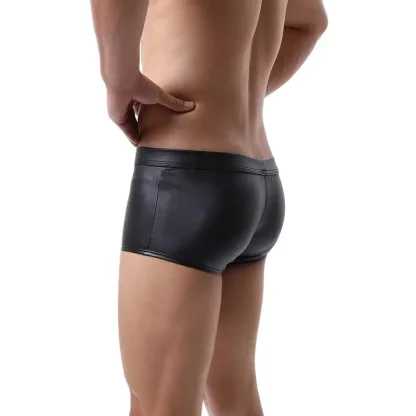 Black Boxer Brief with Snap Button Crotch - Image 5