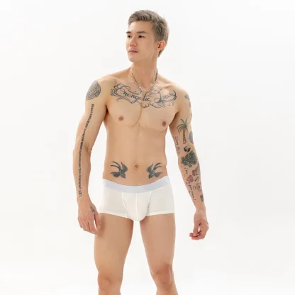 Soft Elastic Boxer Brief with Plain Color - Image 9