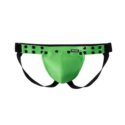 Faux Leather Jockstrap with Removable Codpiece - Image 14