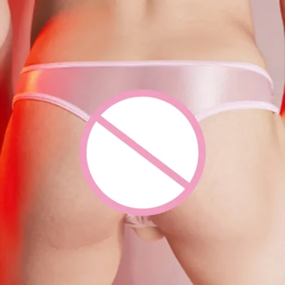 Shiny Elephant Nose Thong with Open Crotch - Image 12