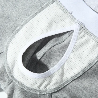 Solid Color Boxer Brief with Open Front Design - Image 13
