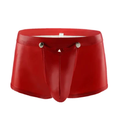 Shiny Boxer Brief with Snap Button Crotch - Image 3