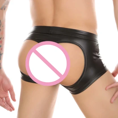 Open Back Boxer Brief with Shiny Finish - Image 4
