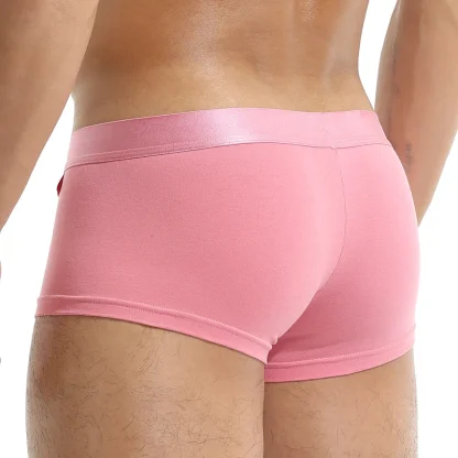 Solid Color Boxer Brief with Open Front Design - Image 2