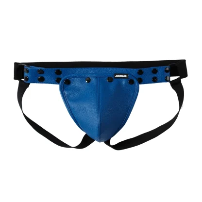 Faux Leather Jockstrap with Removable Codpiece - Image 8