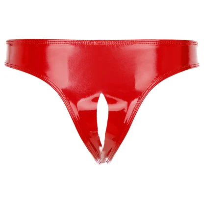 Shiny Sleek Panties with Open Crotch Design - Image 2