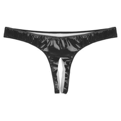 Shiny Sleek Panties with Open Crotch Design - Image 9