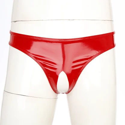 Shiny Sleek Panties with Open Crotch Design - Image 4