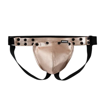 Faux Leather Jockstrap with Removable Codpiece - Image 12