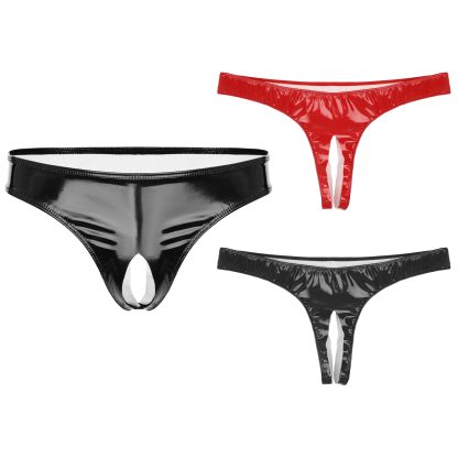 Shiny Sleek Panties with Open Crotch Design - Image 14