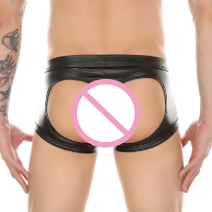 Open Back Boxer Brief with Shiny Finish - Image 3