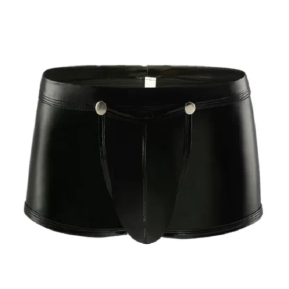 Shiny Boxer Brief with Snap Button Crotch - Image 5