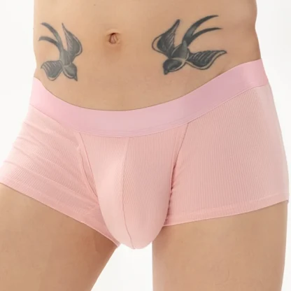 Soft Elastic Boxer Brief with Plain Color - Image 5