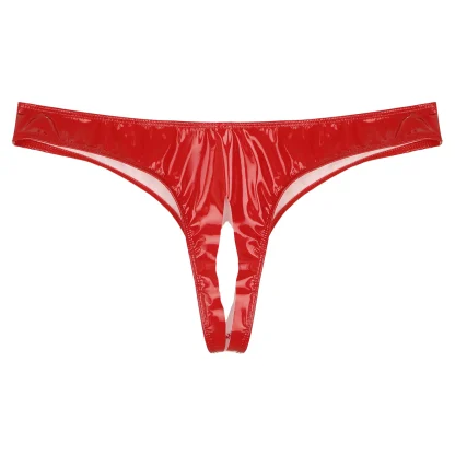 Shiny Sleek Panties with Open Crotch Design - Image 3